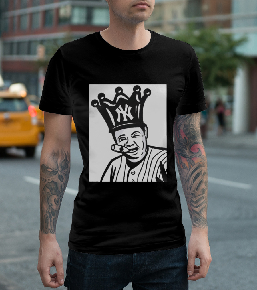 Babe Ruth Cigar Crown NY Yankees Opening Day T-Shirt