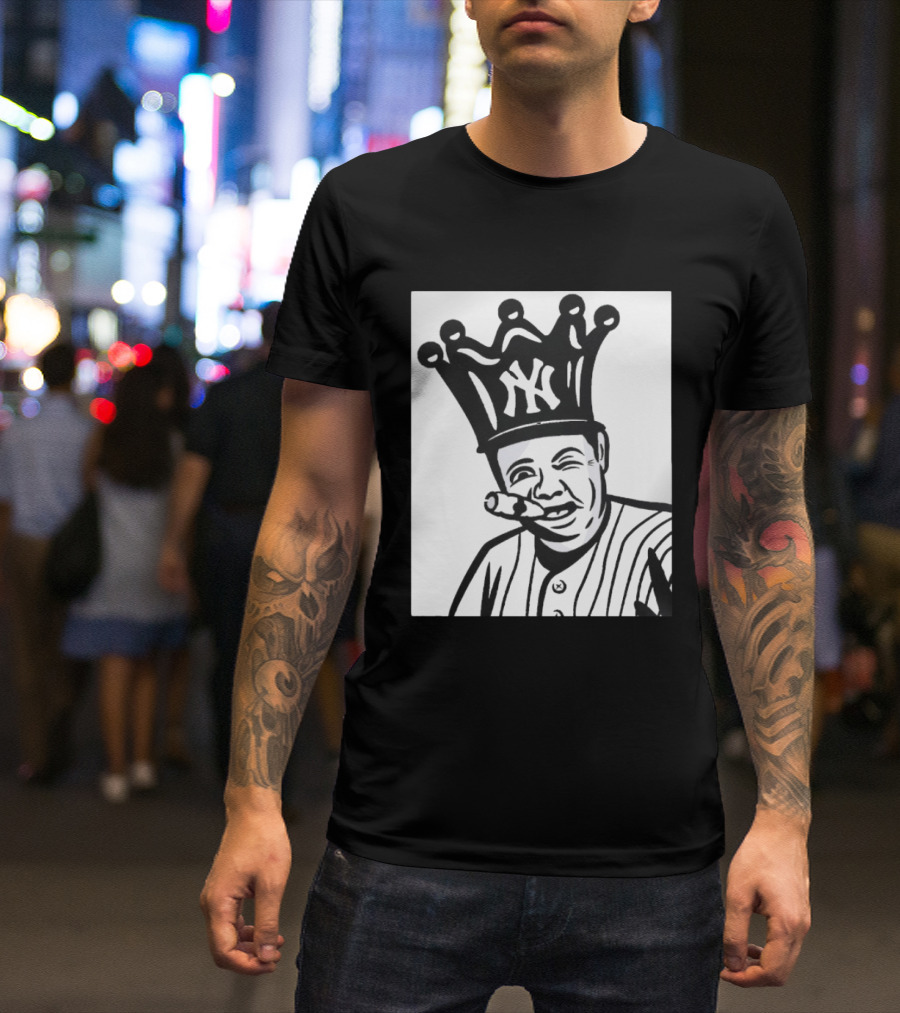 Babe Ruth Cigar Crown NY Yankees Opening Day T-Shirt