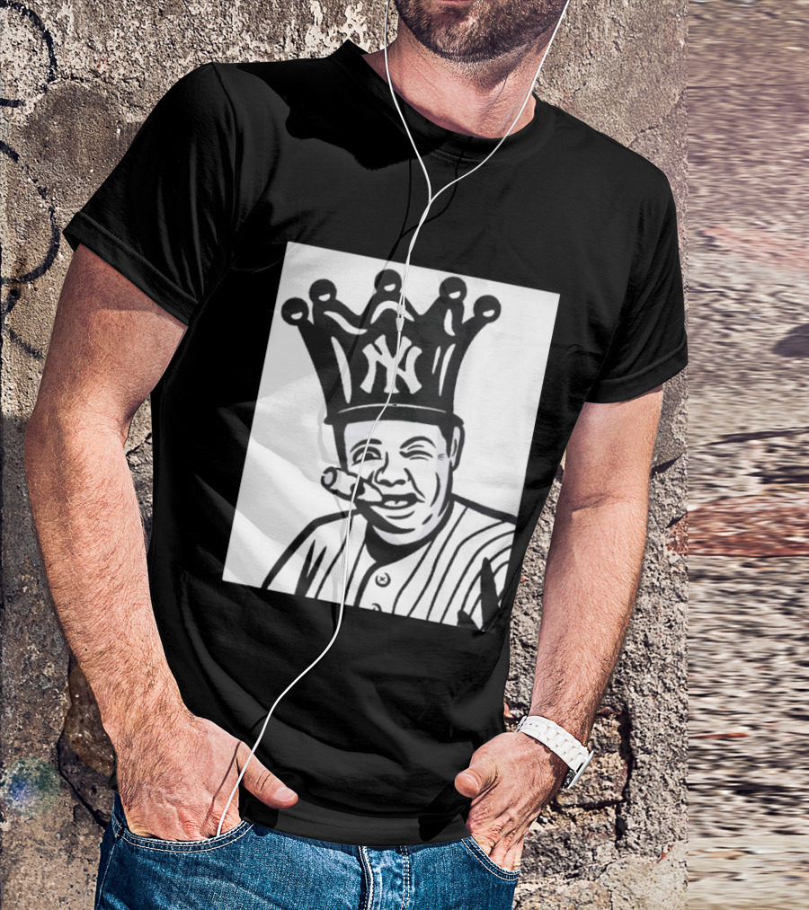 Babe Ruth Cigar Crown NY Yankees Opening Day T-Shirt