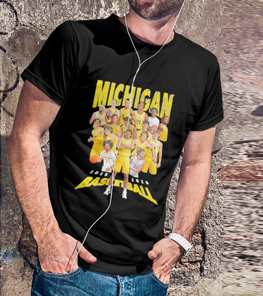 Michigan Wolverines 2025 2026 Basketball Team Members T-Shirt