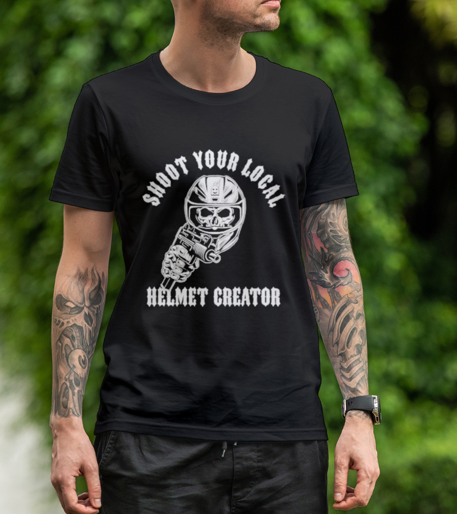 Shoot Your Local Helmet Creator Ghost Racing T-Shirt