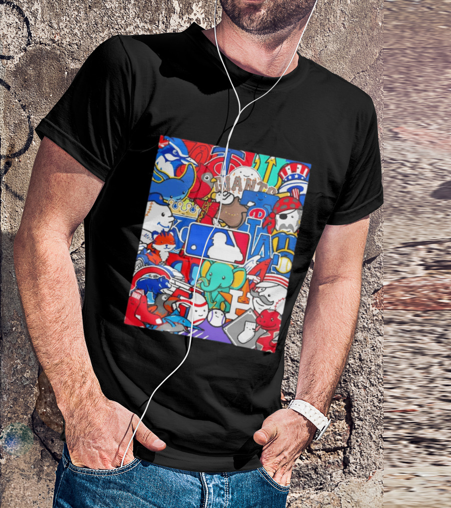 Happy Opening Day 2026 MLB Team Mascots Giants Royals Nationals Phillies Pirates T-Shirt