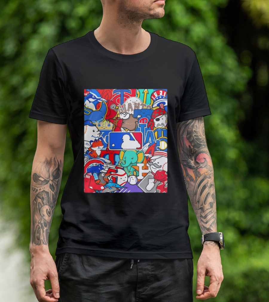 Happy Opening Day 2026 MLB Team Mascots Giants Royals Nationals Phillies Pirates T-Shirt