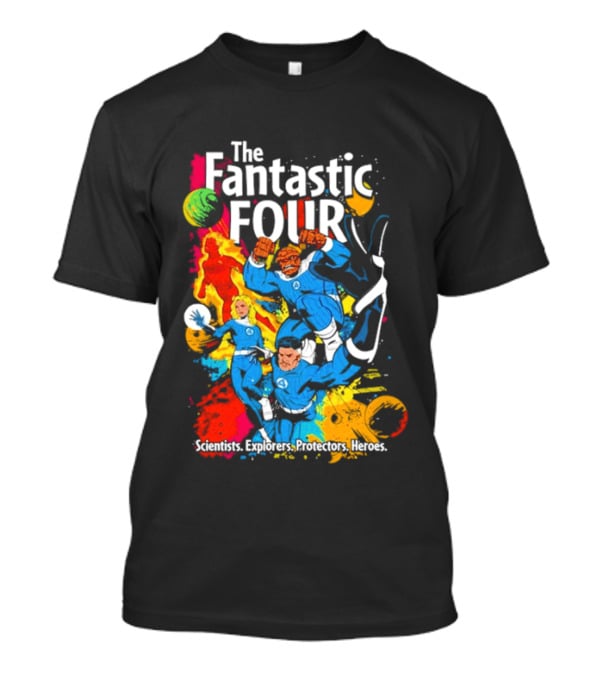The Fantastic Four Comic Explorers Scientists Innovators Heroes T-Shirt