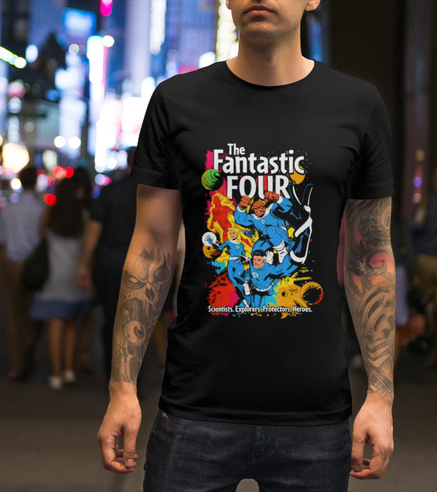 The Fantastic Four Comic Explorers Scientists Innovators Heroes T-Shirt