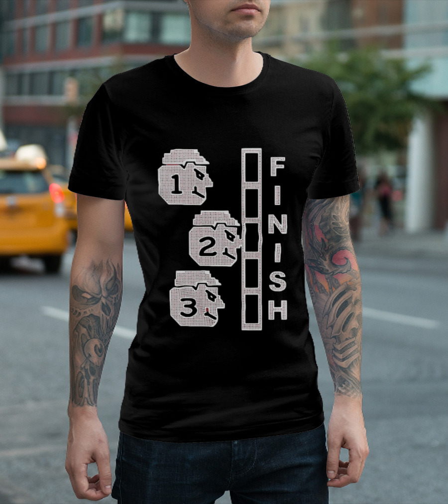 The Great Red Race Cincinnati Reds Finish Line Illustrations T-Shirt