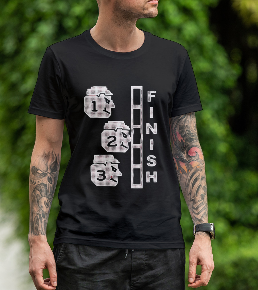 The Great Red Race Cincinnati Reds Finish Line Illustrations T-Shirt