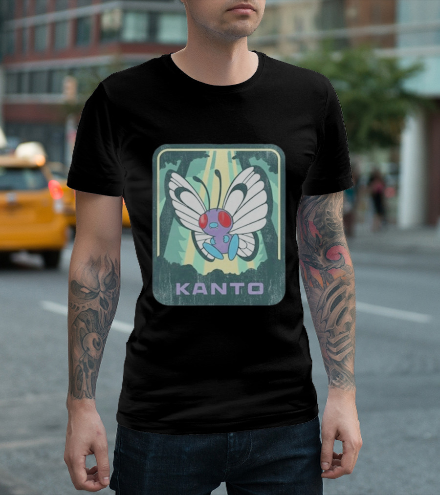 Kanto Explore Pokémon Butterfly Woods Adventure T-Shirt