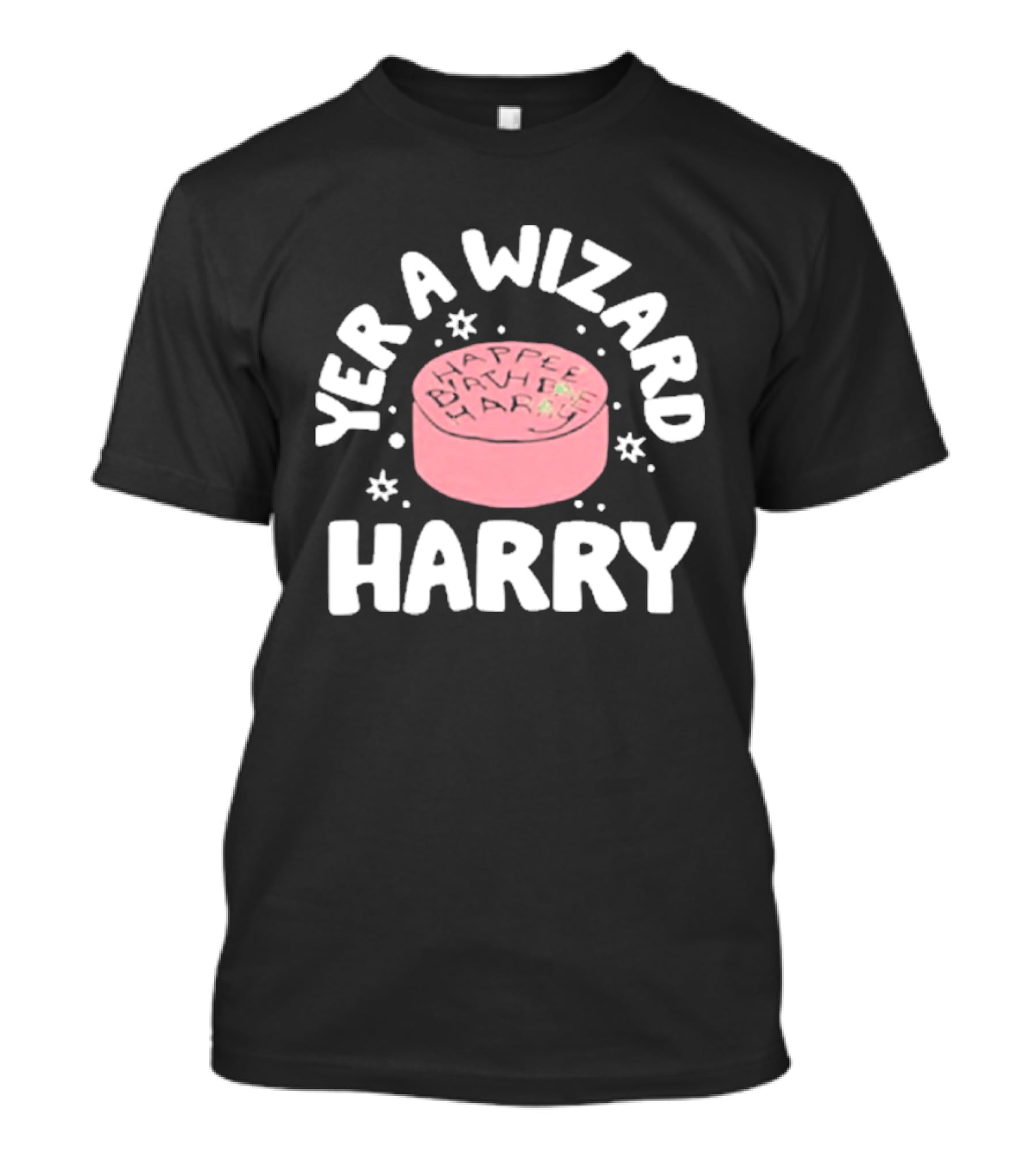 Yer A Wizard Harry Pink Starry Aesthetic Circle T-Shirt