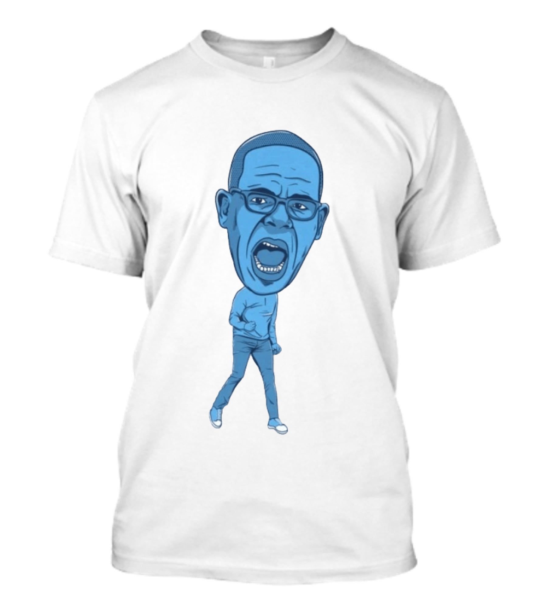 UNC Tar Heels Coach Hubert Davis Marching Fan T-Shirt