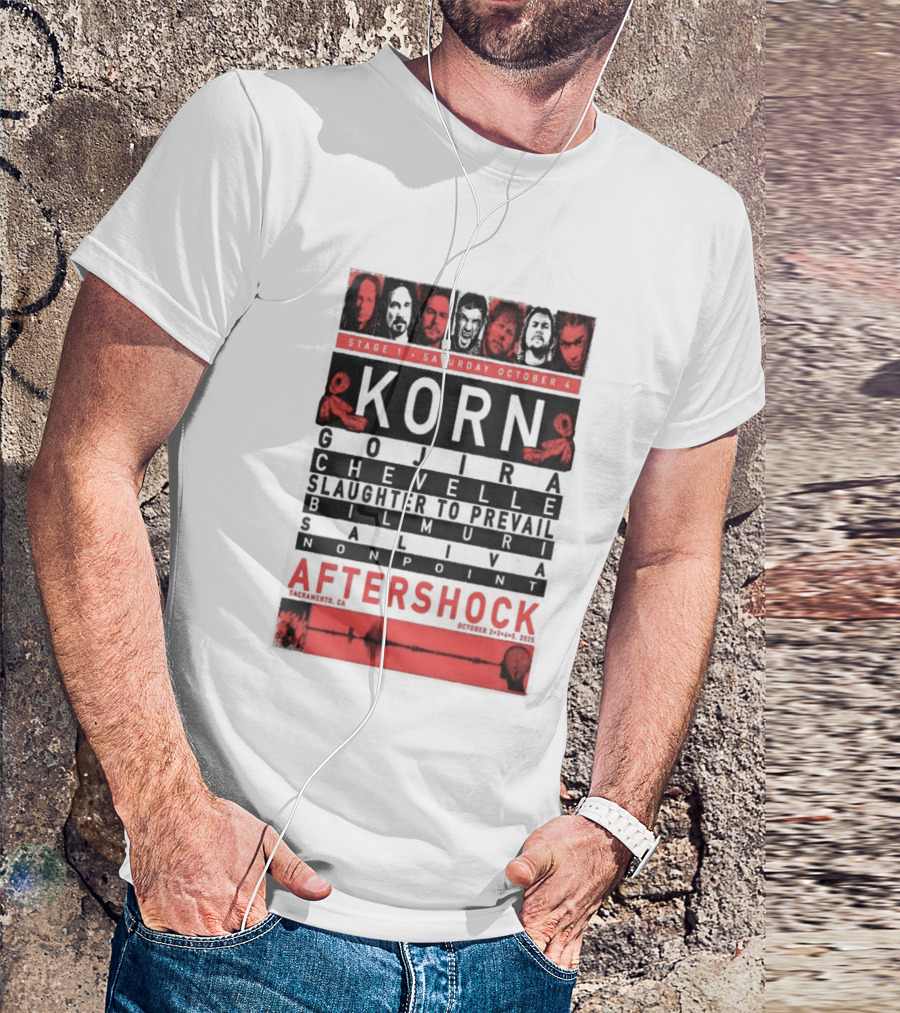California Tour 2025 Korn Aftershock Festival October Event T-Shirt
