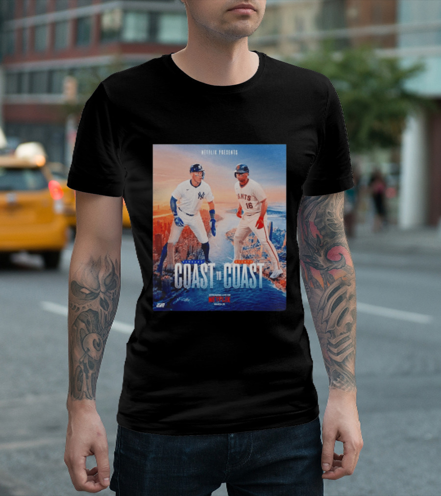 NETFLIX Presents Yankees Giants Coast To Coast Streaming Live March 25 T-Shirt