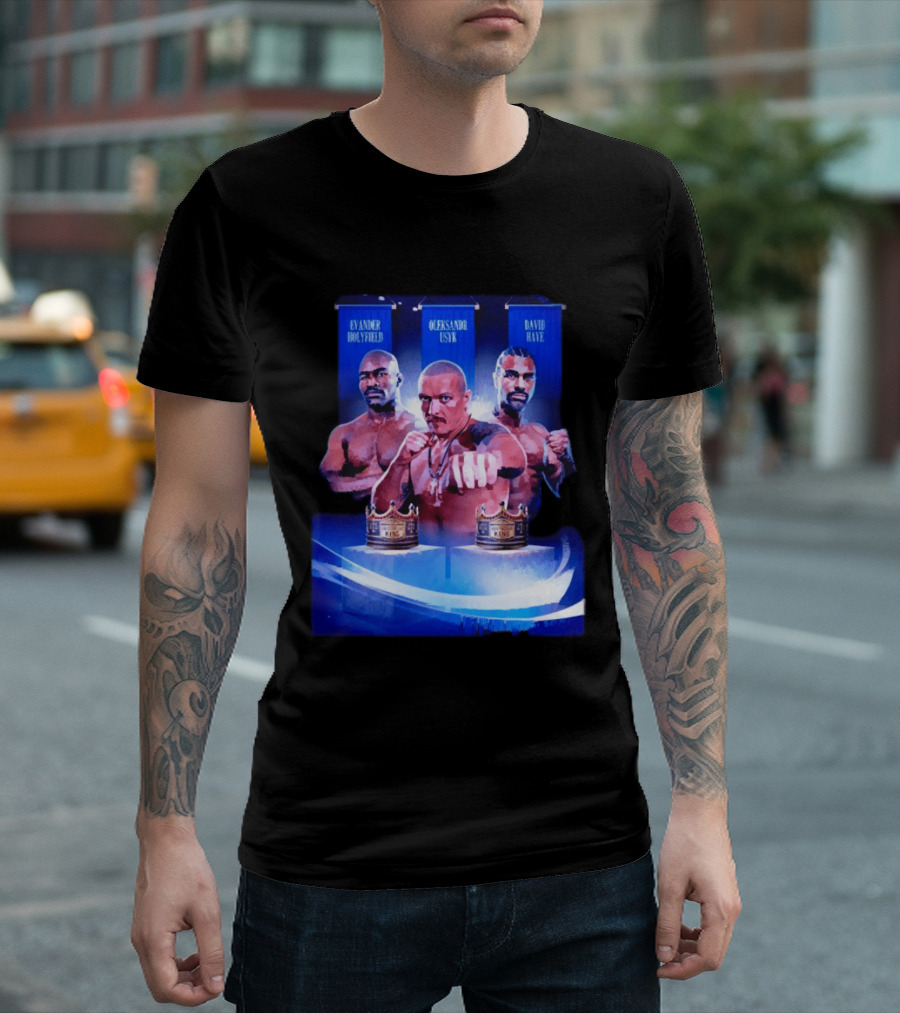 Oleksandr Usyk Evander Holyfield David Haye Boxing Cruiserweight King Patterson Collage T-Shirt