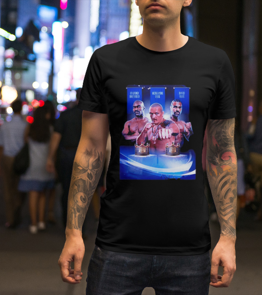 Oleksandr Usyk Evander Holyfield David Haye Boxing Cruiserweight King Patterson Collage T-Shirt