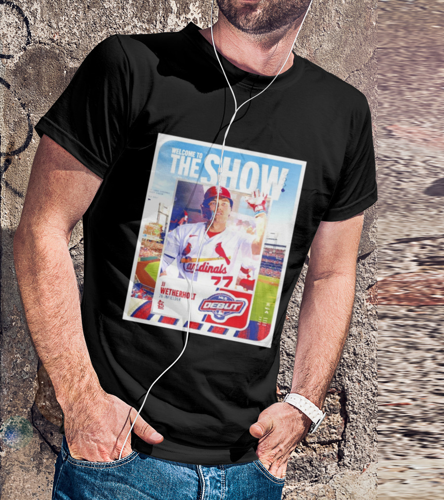 Welcome To The Show JJ Wetherholt St. Louis Cardinals MLB Debut 77 Topps 26 Infielder T-Shirt