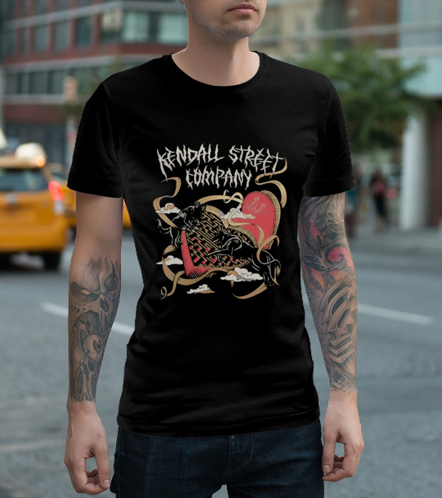 Kendall Street Company Lovers Tour 2026 Surreal Heart And Scrolling Ribbon T-Shirt