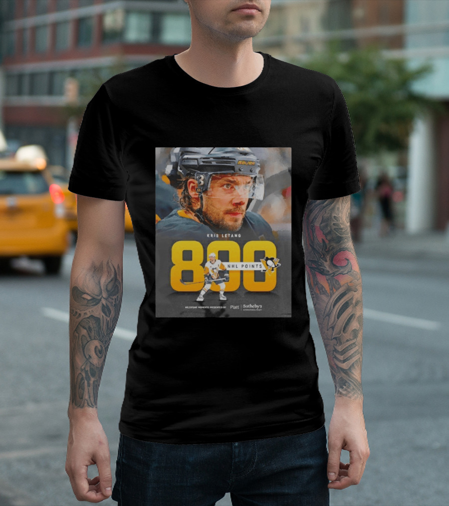 Kris Letang 800 NHL Points Pittsburgh Penguins Milestone Moments T-Shirt