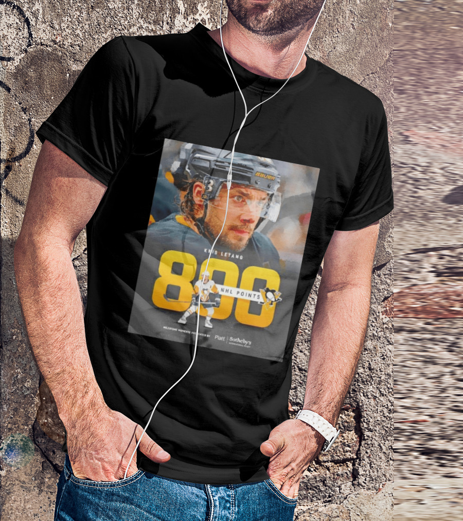 Kris Letang 800 NHL Points Pittsburgh Penguins Milestone Moments T-Shirt