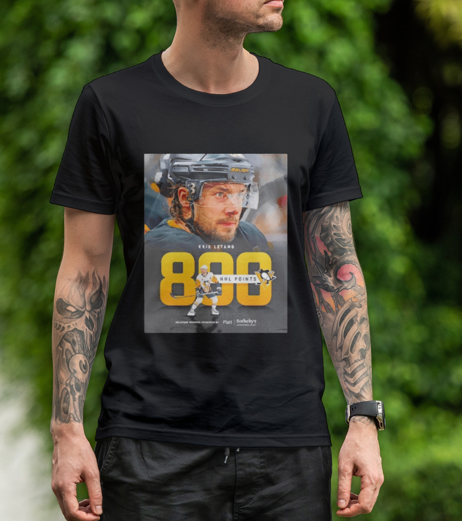 Kris Letang 800 NHL Points Pittsburgh Penguins Milestone Moments T-Shirt