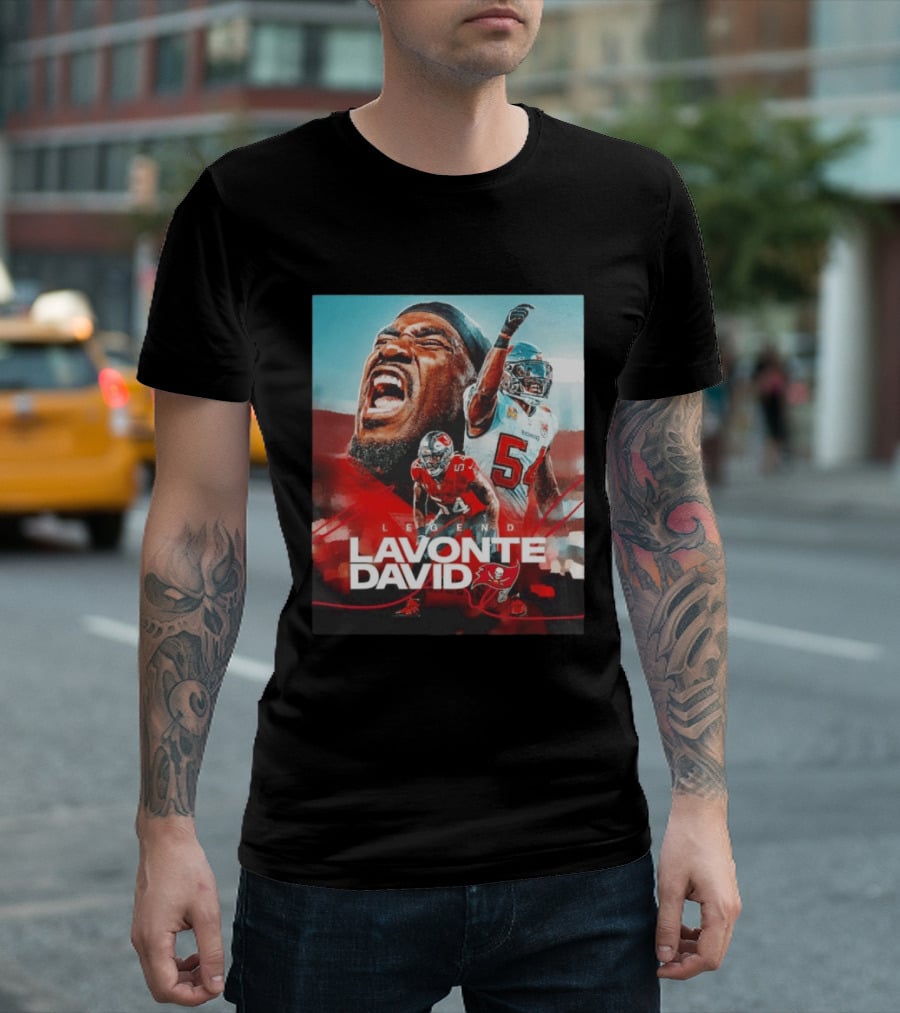 Lavonte David Legend Tampa Bay Buccaneers NFL Collage T-Shirt
