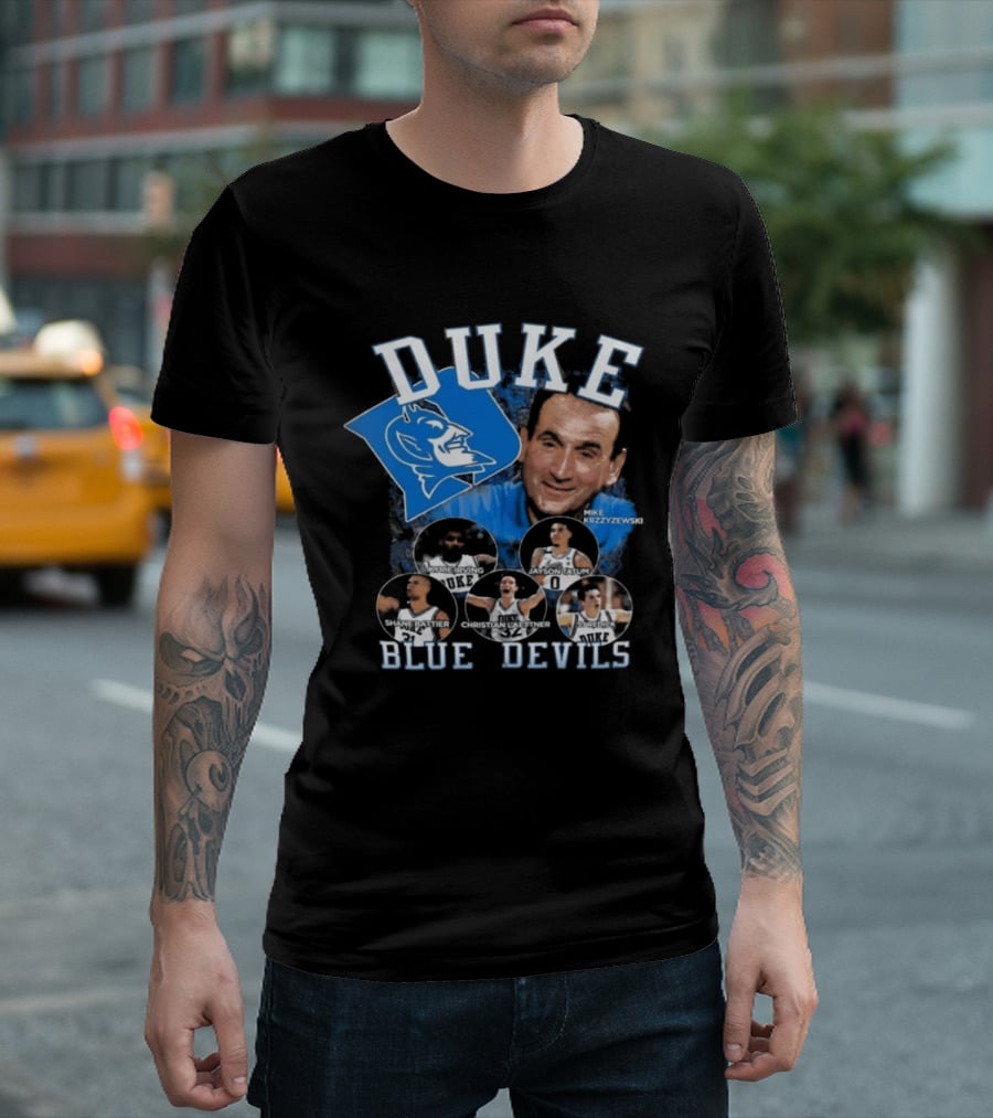 Duke Blue Devils Coach Krzyzewski Celebration Tommy McBuckets T-Shirt