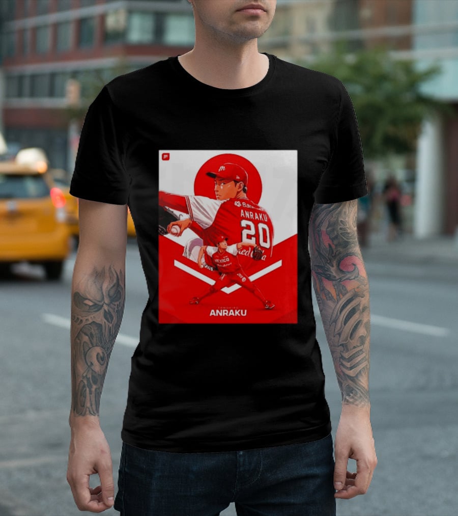 Tomohiro Anraku Diablos Rojos México Baseball Pitcher 20 Red Uniform T-Shirt