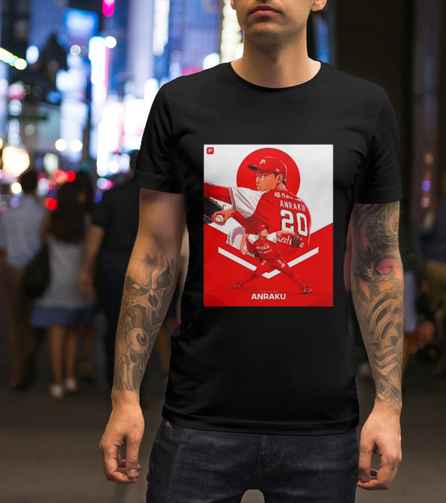 Tomohiro Anraku Diablos Rojos México Baseball Pitcher 20 Red Uniform T-Shirt