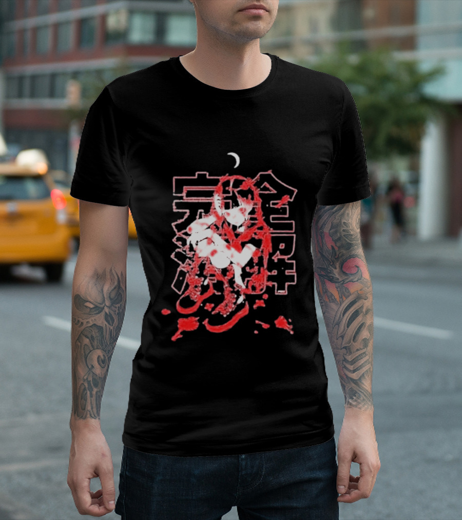 Umai Clothing Crimson Decay Heavyweight Japanese Kanji Manga T-Shirt