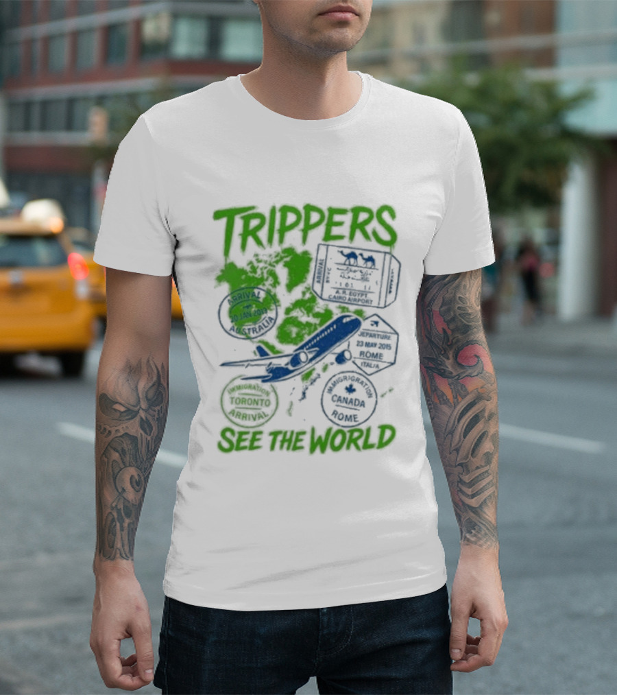 Trippers Travel Explore Adventure See The World T-Shirt