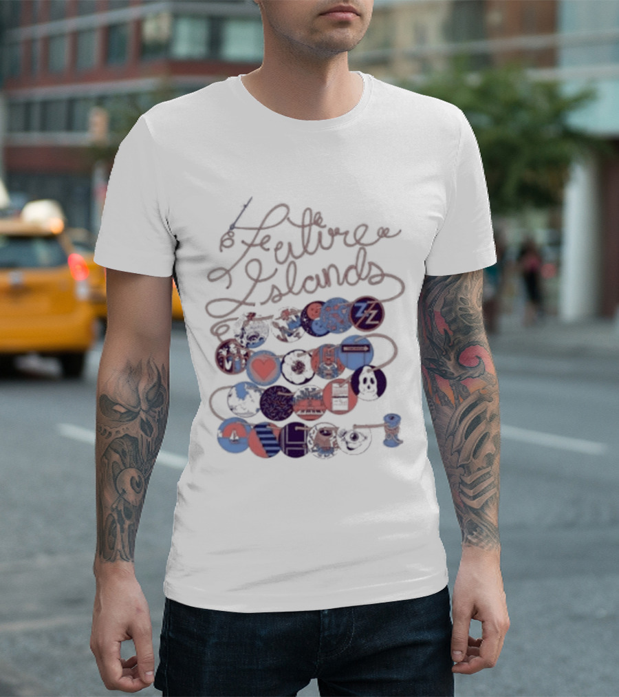 Future Islands The Never Ending Scribble Hearts And Circles T-Shirt