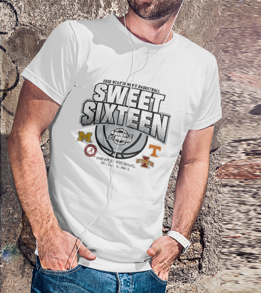 2026 NCAA DI Men's Basketball Sweet Sixteen Midwest Regional Chicago March Madness Critical Oil Estates T-Shirt