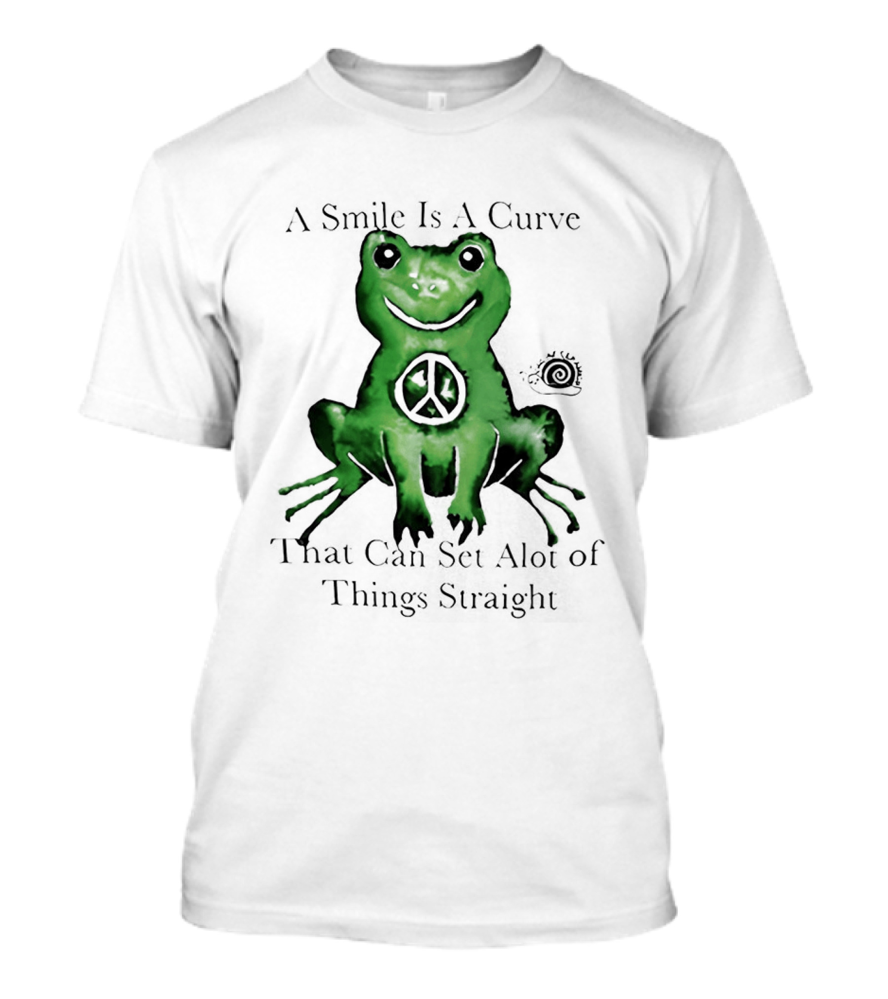 A Smile Is A Curve Peace Symbol On Frog That Can Set A Lot Of Things Straight T-Shirt