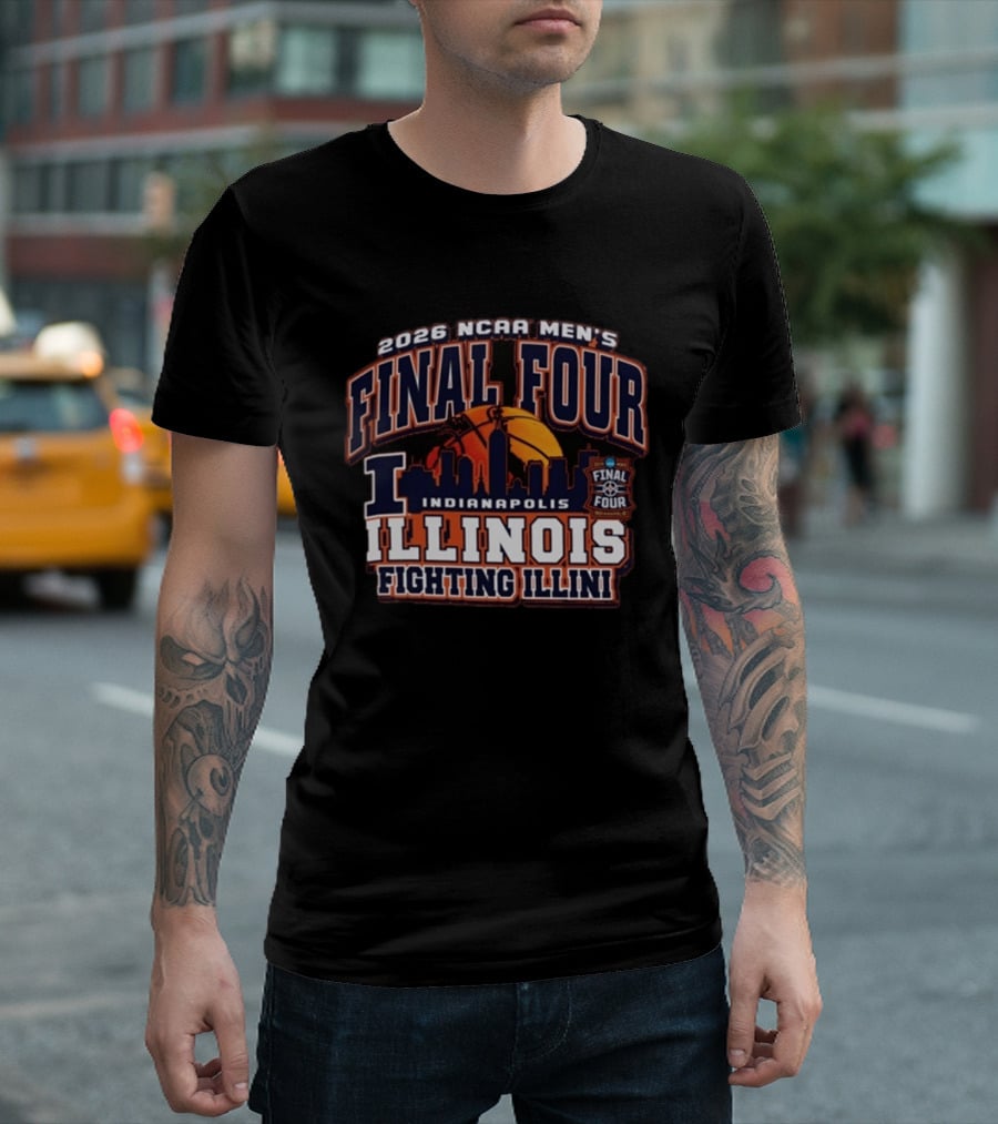 2026 NCAA Men's Final Four Indianapolis Illinois Fighting Illini T-Shirt