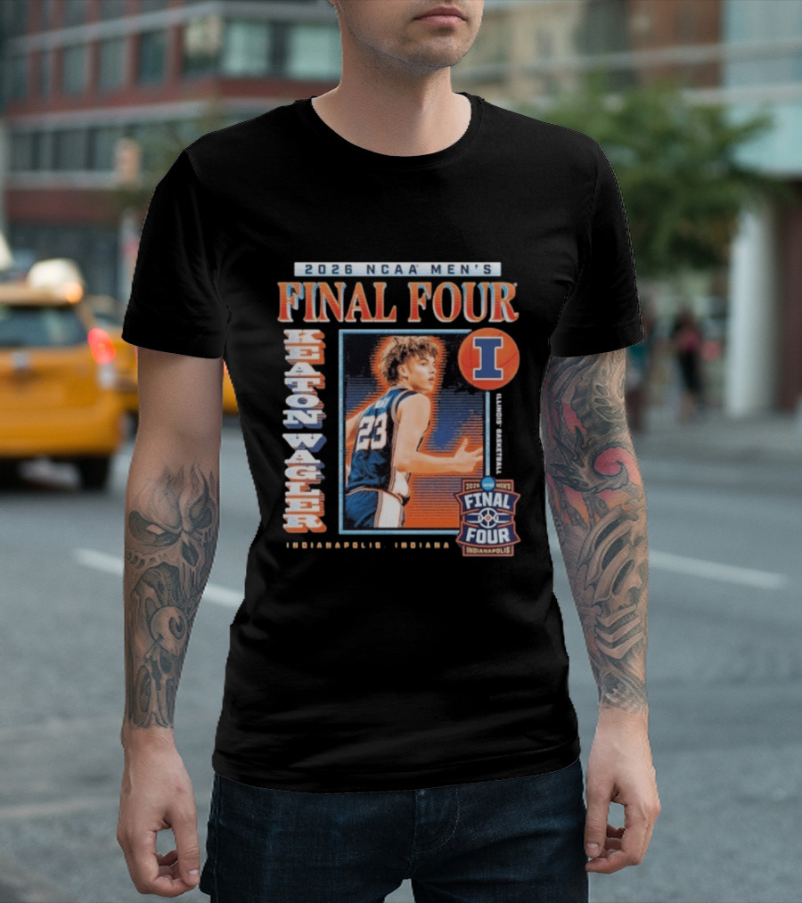 2026 NCAA Men's Final Four Keaton Wagler Illinois Basketball Indianapolis T-Shirt