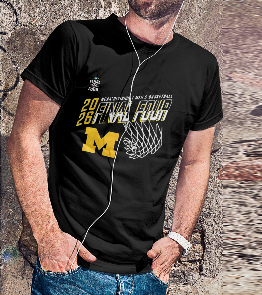 NCAA Division I Men's Basketball 2026 Final Four Michigan Wolverines T-Shirt
