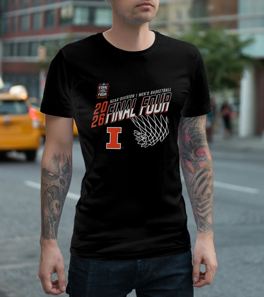 2026 Illinois Fighting Illini NCAA Men's Basketball Final Four March Madness Minneapolis Indianapolis Louisville Denver T-Shirt