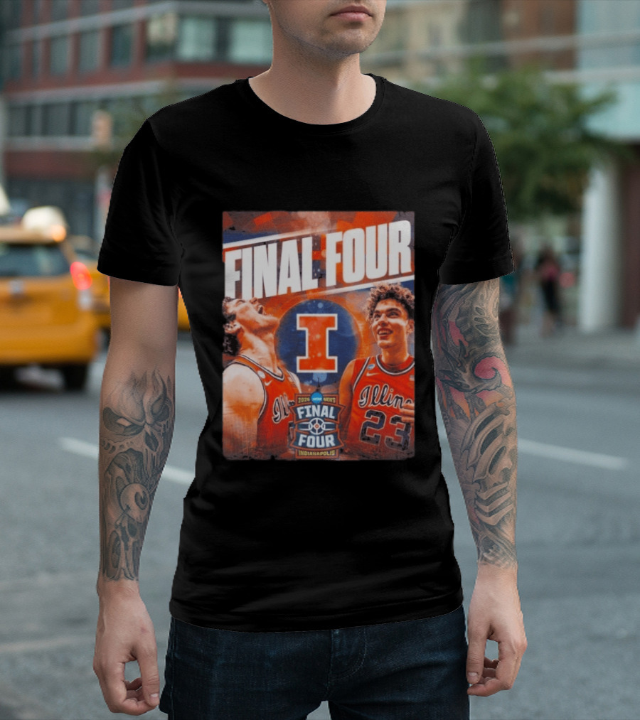 Final Four 2026 Illinois Fighting Illini Indianapolis NCAA Mens Basketball T-Shirt