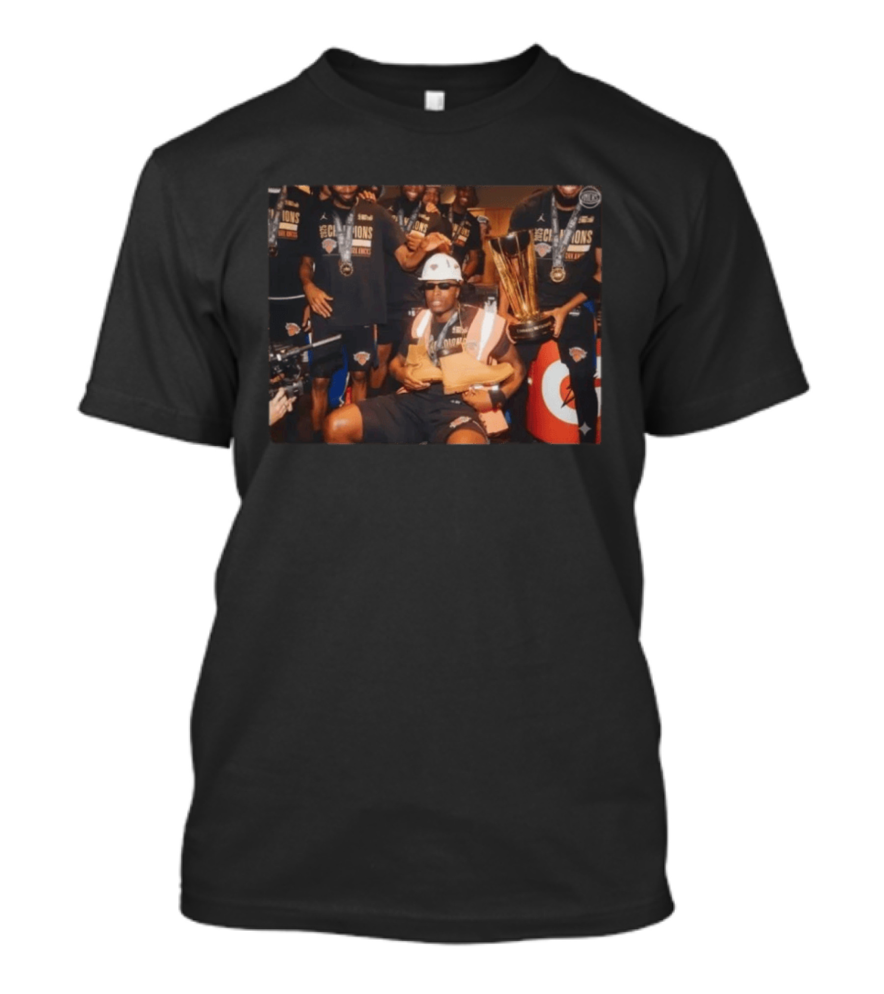 New York Knicks NBA Champions Celebration Locker Room Trophy T-Shirt