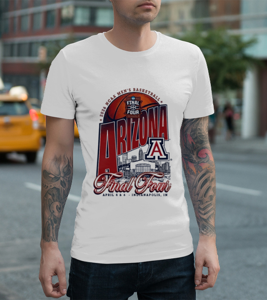Arizona Men's Basketball Final Four 2026 Indianapolis April 4 6 NCAA Stadium T-Shirt