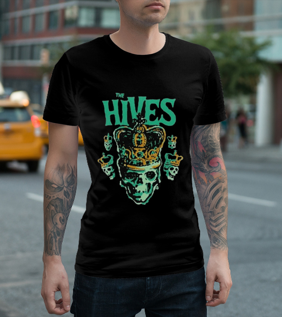 The Hives Green Skull Crown Art Band Merchandise T-Shirt