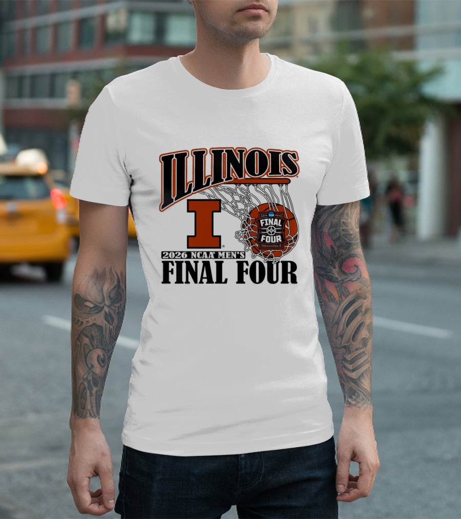 Illinois Fighting Illini NCAA Men's Basketball Final Four 2026 Indianapolis T-Shirt