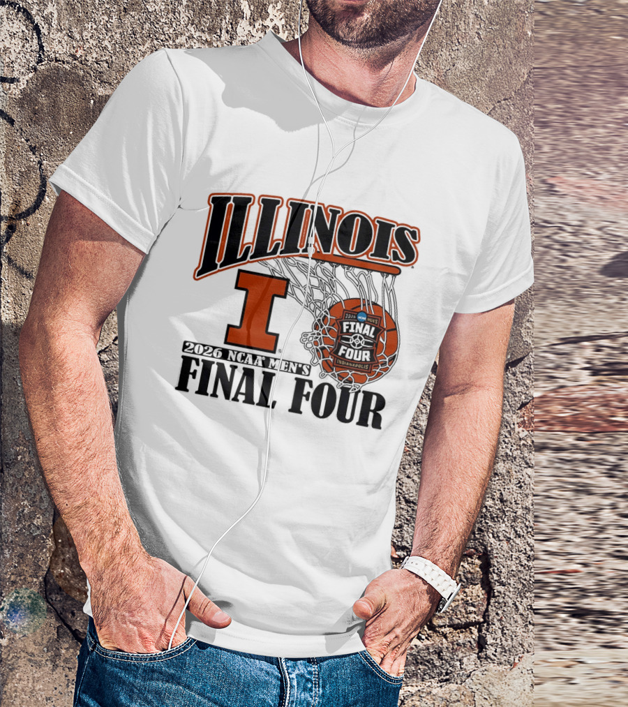 Illinois Fighting Illini NCAA Men's Basketball Final Four 2026 Indianapolis T-Shirt