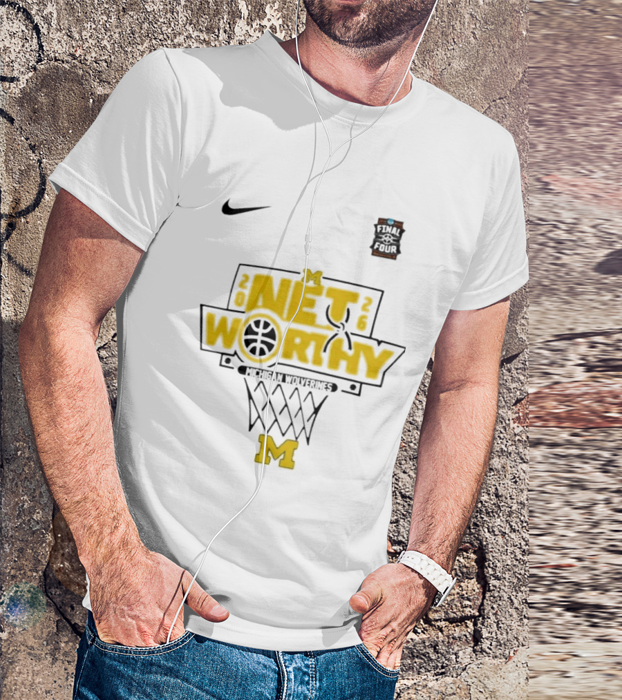 Michigan Wolverines Net Worthy Final Four Nike Basketball T-Shirt