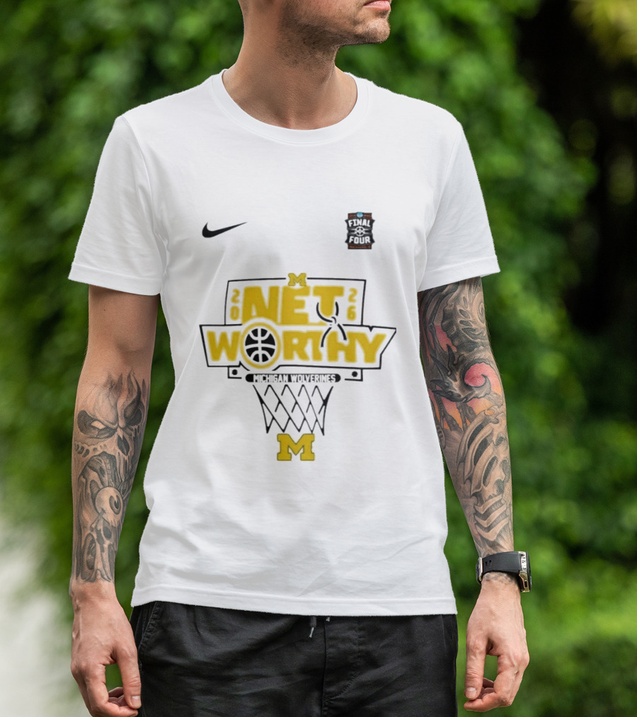 Michigan Wolverines Net Worthy Final Four Nike Basketball T-Shirt