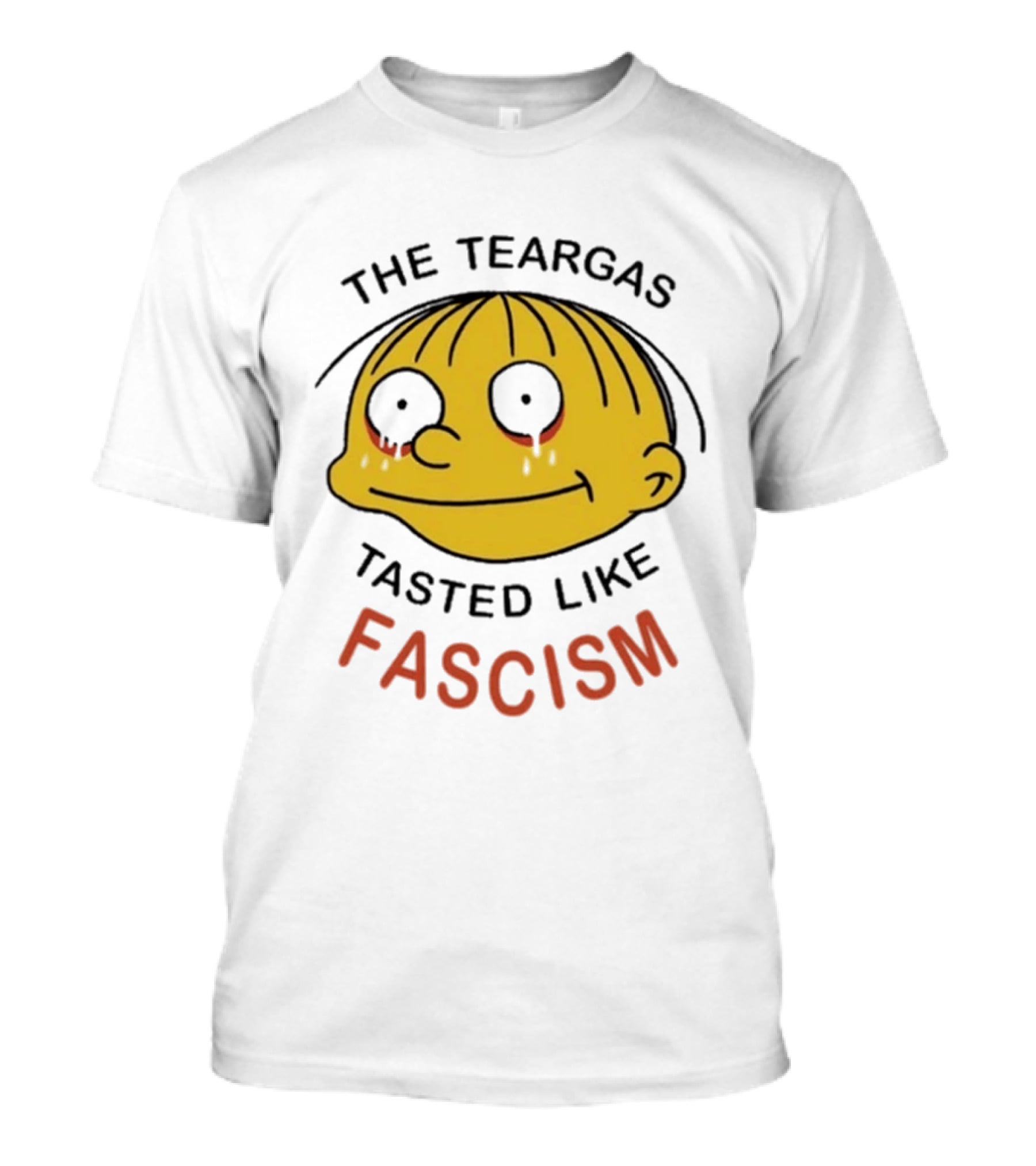 The Teargas Tasted Like Fascism Yellow Cartoon T-Shirt