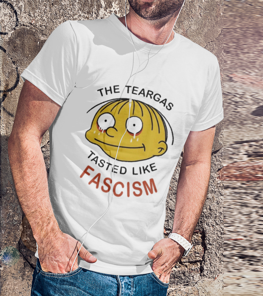 The Teargas Tasted Like Fascism Yellow Cartoon T-Shirt
