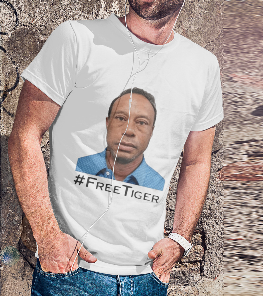 #FreeTiger Shot Iconic Arrest Image T-Shirt
