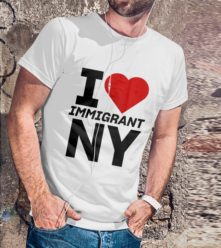 I Love Immigrant NY Heart Icon New York T-Shirt