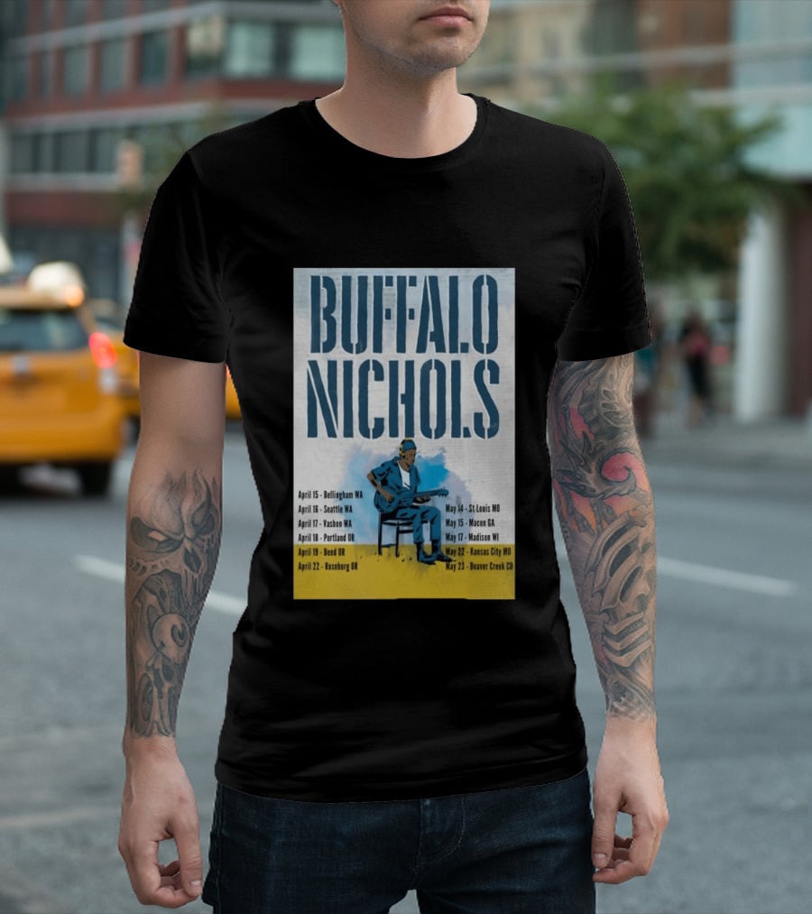 Buffalo Nichols 2026 Summer Tour Bellingham WA To Beaver Creek CO T-Shirt