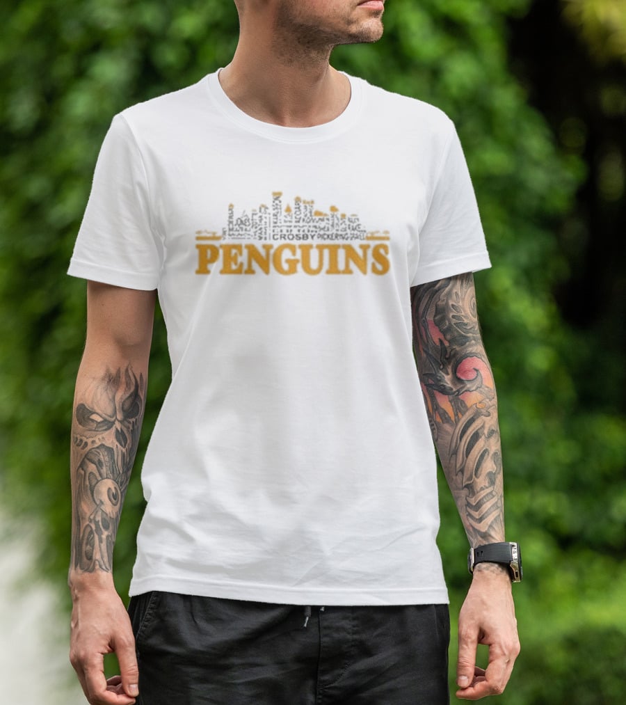 Pittsburgh Penguins City Skyline Roster T-Shirt